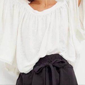 New with tag Free People Sunsetter Tee Cream color